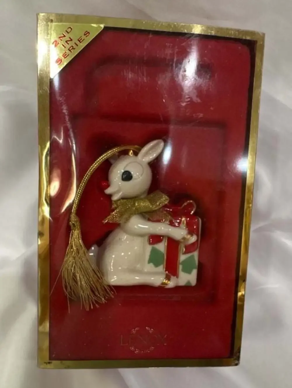 Lenox A Gift For Rudolph Christmas Ornament 2nd In The Series, NIB
